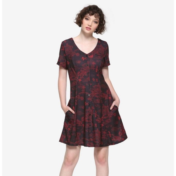 Disney Mulan Button-Front Dress - Picture 3 of 4